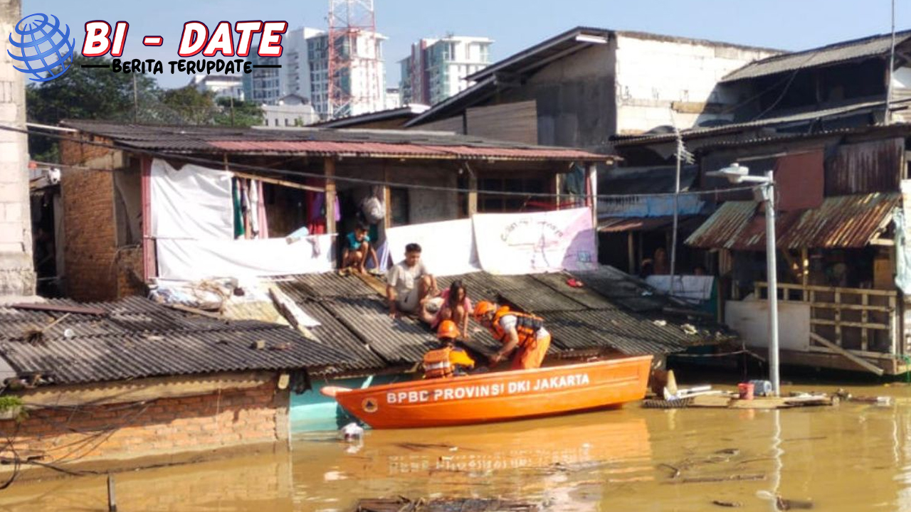 Banjir Parah di Jakarta, 56 RT Terendam dan 6 Jalan Macet Total