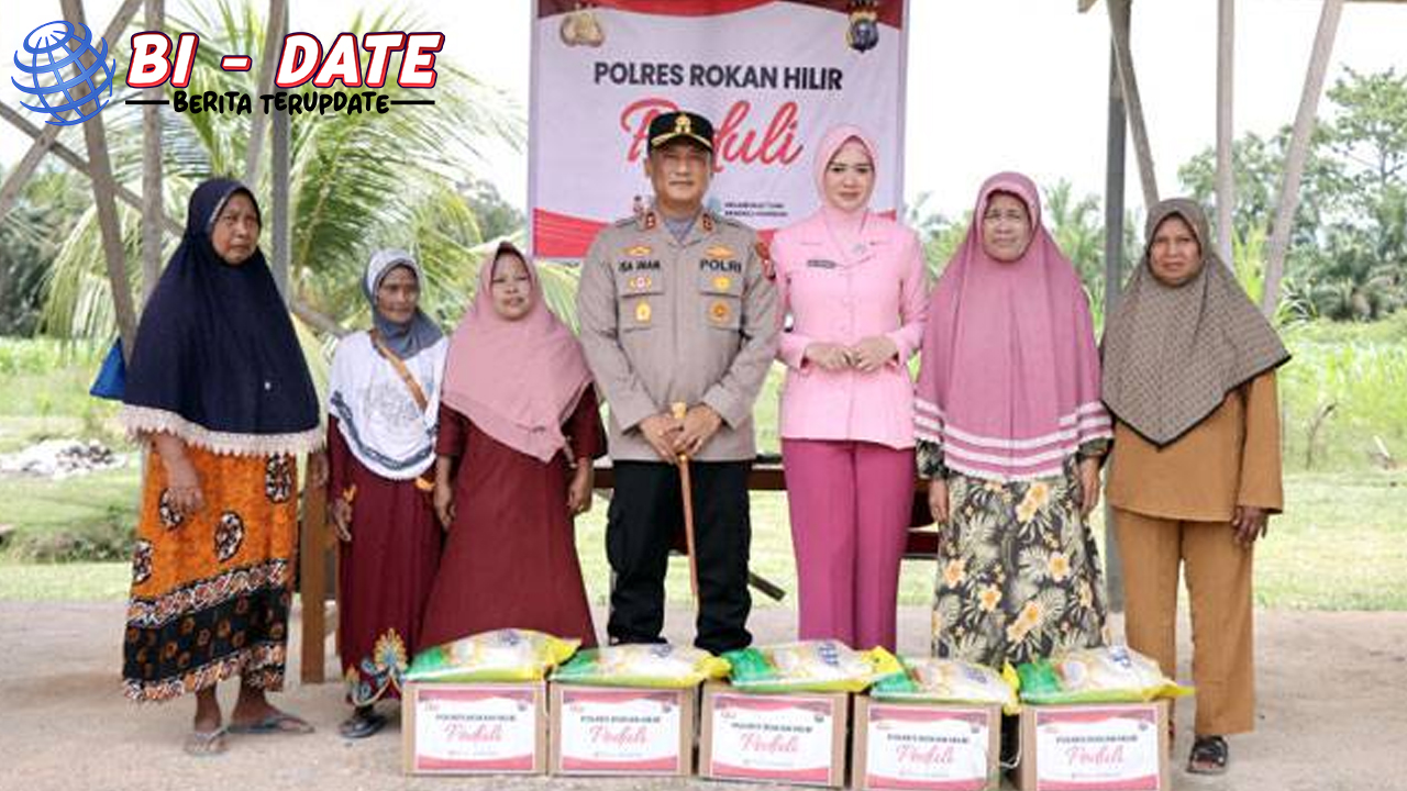 Polres Rohil Aksi Sosial 60 Sembako Korban Dhuafa