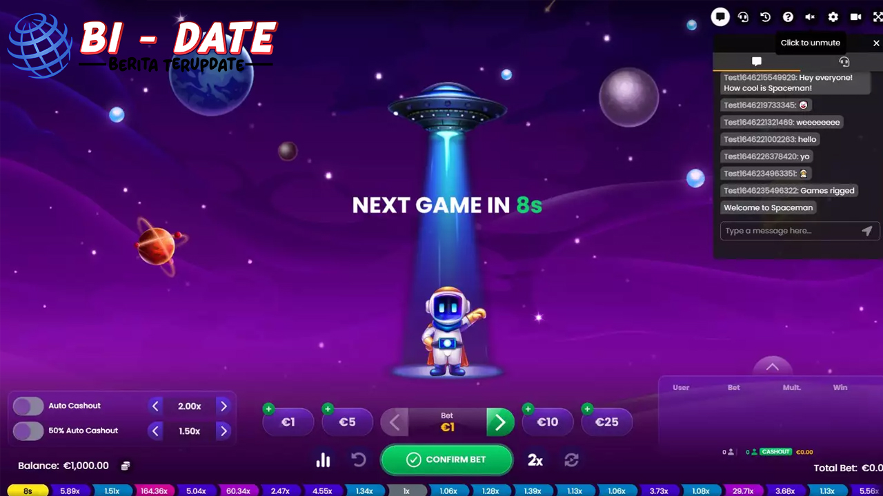Slot Online Spaceman Tantangan 500 Multiplier Tinggi!