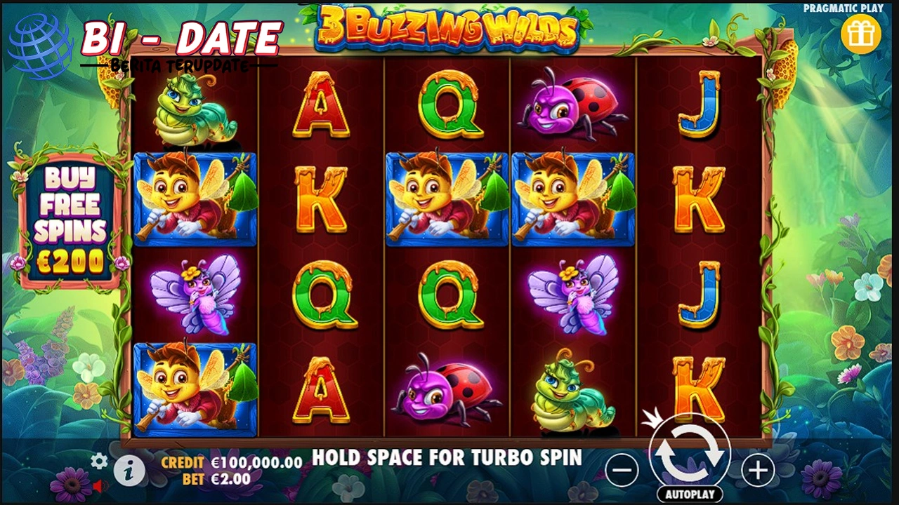 Saat 3 Buzzing Wilds Dapat Winning Combination yang Gede